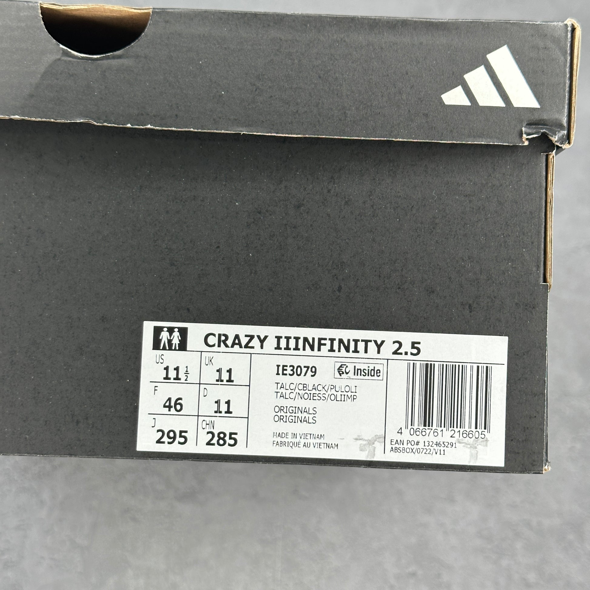 adidas Crazy IIInfinity Chalk VNDS *pre-owned* SIZE 11.5