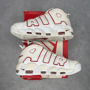 Nike Air More Uptempo White Varsity Red Outline *pre - owned* SIZE 7.5 - Kicks Collective PA - Nike - 921948-102 - Men's Shoes - 7.5M/9W - Pre - Owned - Original Box (Damaged)