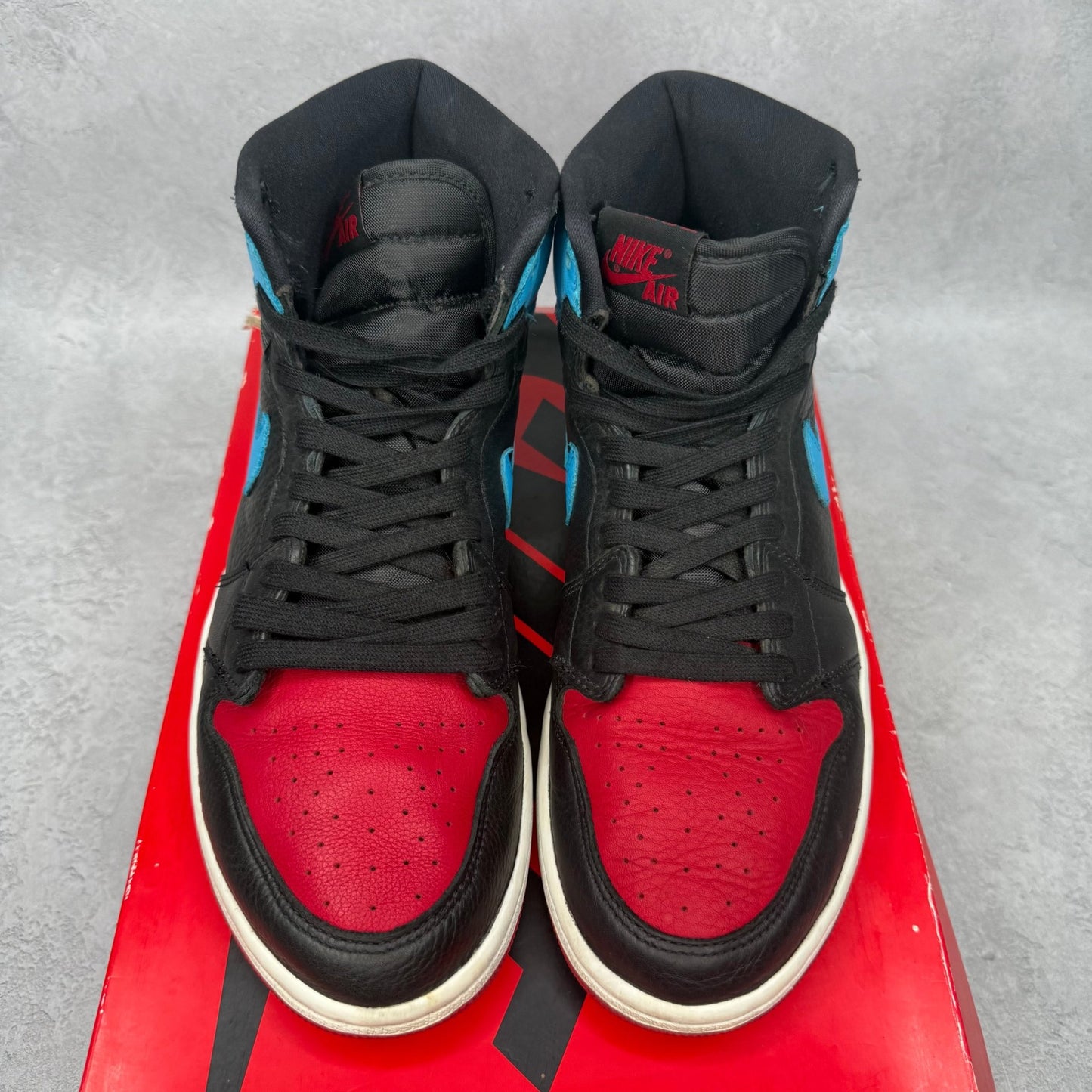 Jordan 1 Retro High NC to Chi (Women's) *pre - owned* SIZE 10W - Kicks Collective PA - Jordan - CD0461-046 - Women's Shoes - 8.5M/10W - Pre - Owned - Original Box (Damaged)