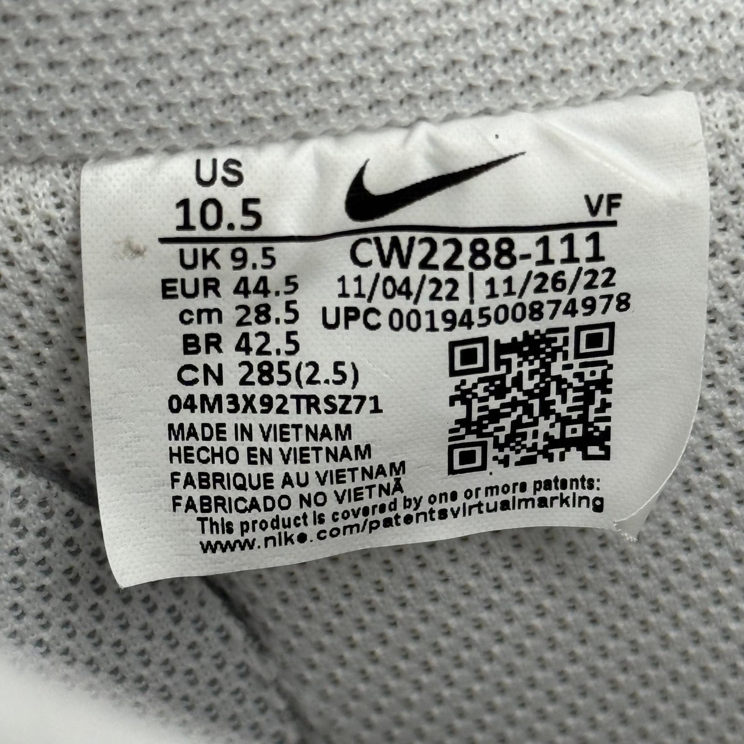 Nike Air Force 1 Low '07 White *pre - owned* SIZE 10.5 - Kicks Collective PA - Nike - 315122-111/CW2288-111 - Men's Shoes - 10.5M/12W - Pre - Owned - No Box