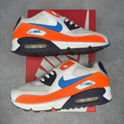 Nike Air Max 90 White Photo Blue Total Orange *pre-owned* SIZE 8.5