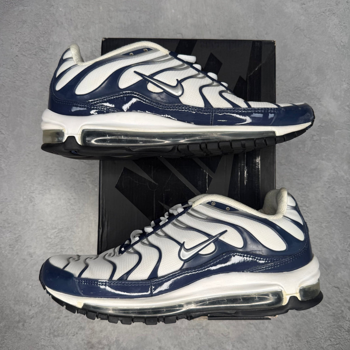 Nike Air Max 97 Plus White Navy *pre-owned* SIZE 8.5
