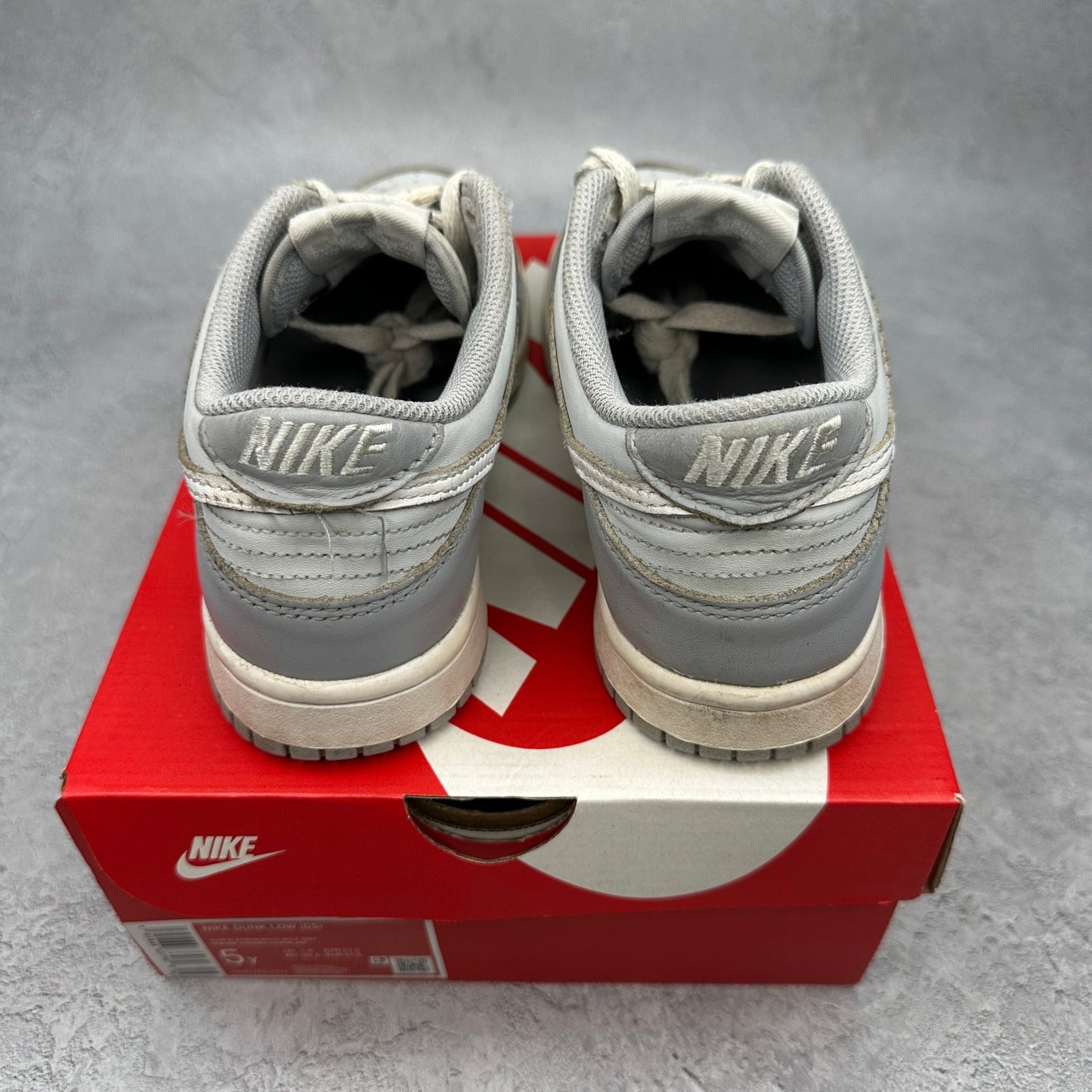 Nike Dunk Low Two - Toned Grey (GS) *pre - owned* SIZE 5Y - Kicks Collective PA - Nike - DH9765 - 001 - Kid's Shoes - 5Y - Pre - Owned