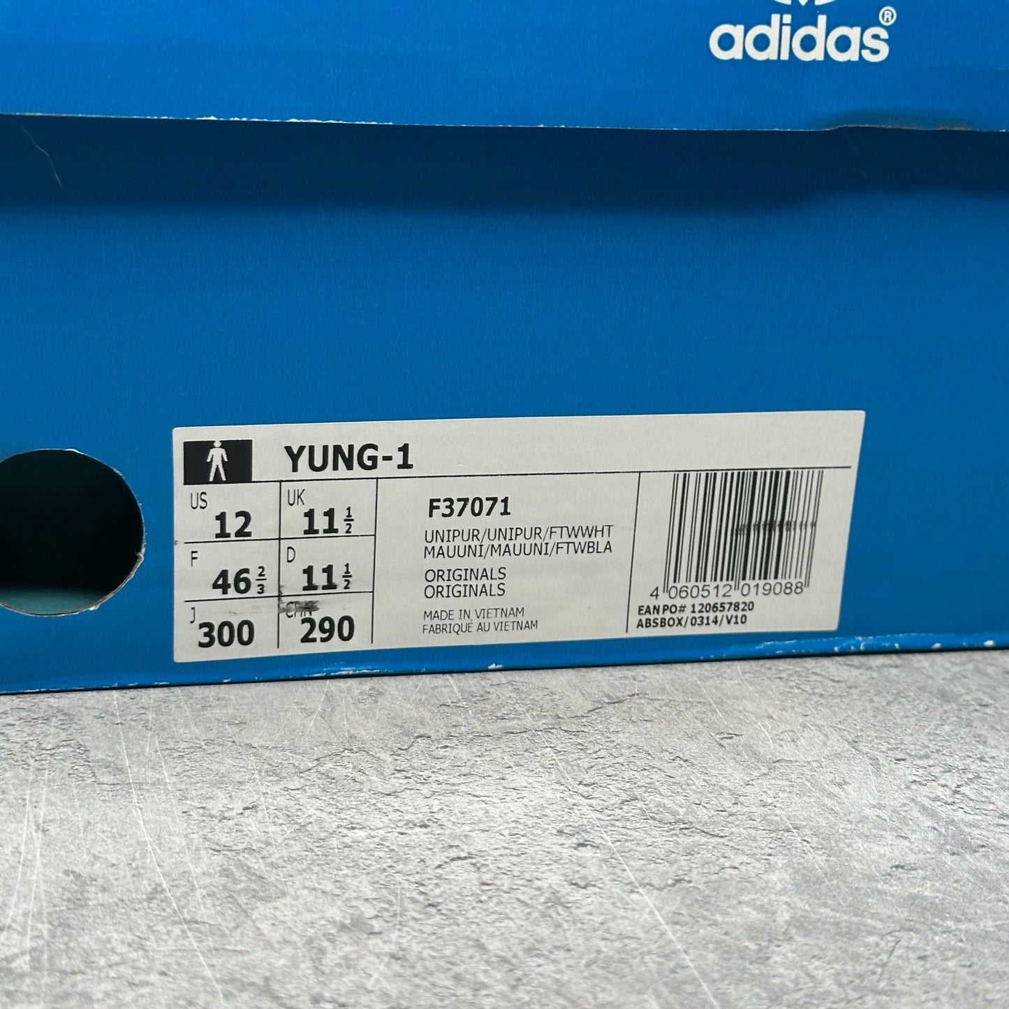 adidas Yung - 1 Triple Purple *pre - owned* SIZE 12 - Kicks Collective PA - adidas - F37071 - Men's Shoes - 12M/13.5W - Pre - Owned