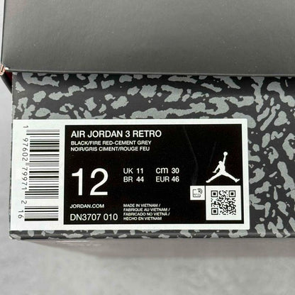 Jordan 3 Retro OG Black Cement (2024)