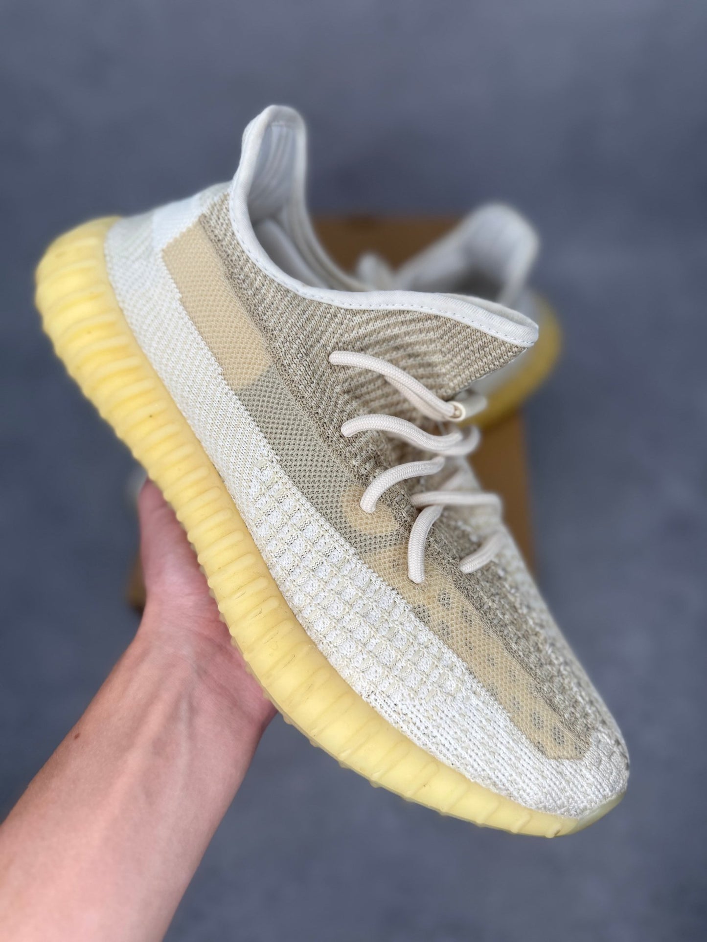 adidas Yeezy Boost 350 V2 Natural *pre - owned* SIZE 11.5 - Kicks Collective PA - adidas - FZ5246 - Men's Shoes - 11.5M/13W - Pre - Owned