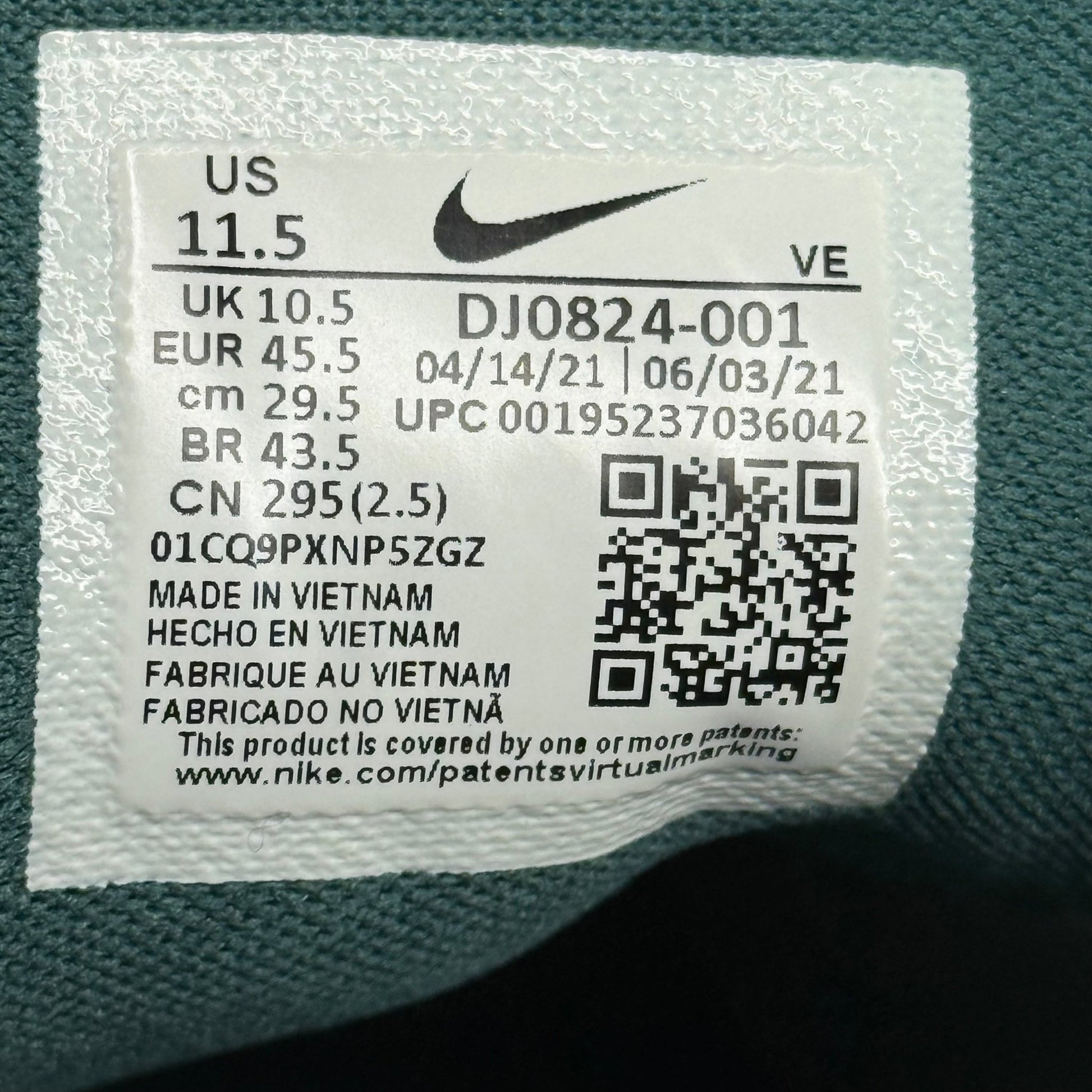 Nike Air Zoom Pegasus 38 Philadelphia Eagles *pre-owned* SIZE 11.5