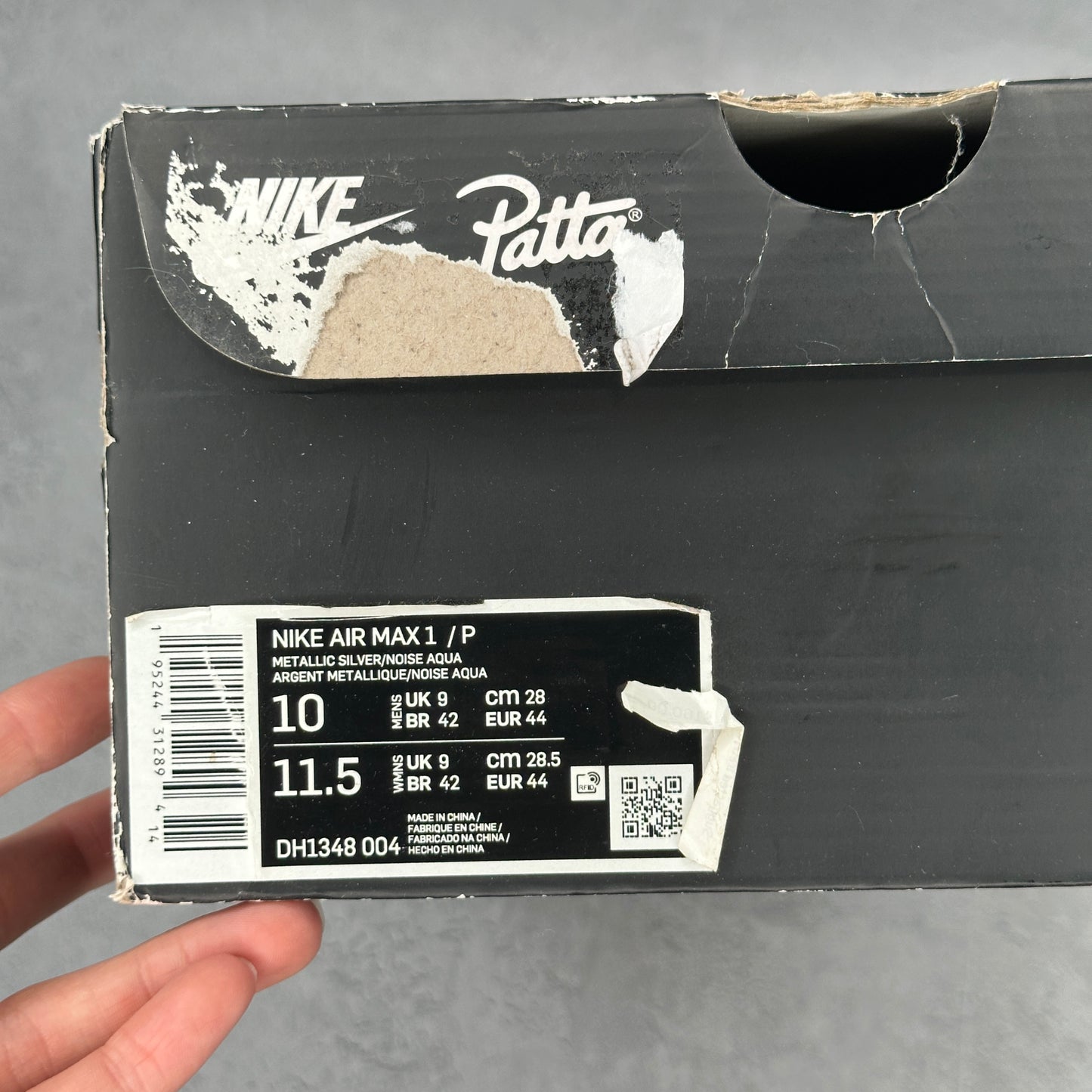 Nike Air Max 1 Patta Waves Noise Aqua *pre-owned* SIZE 10