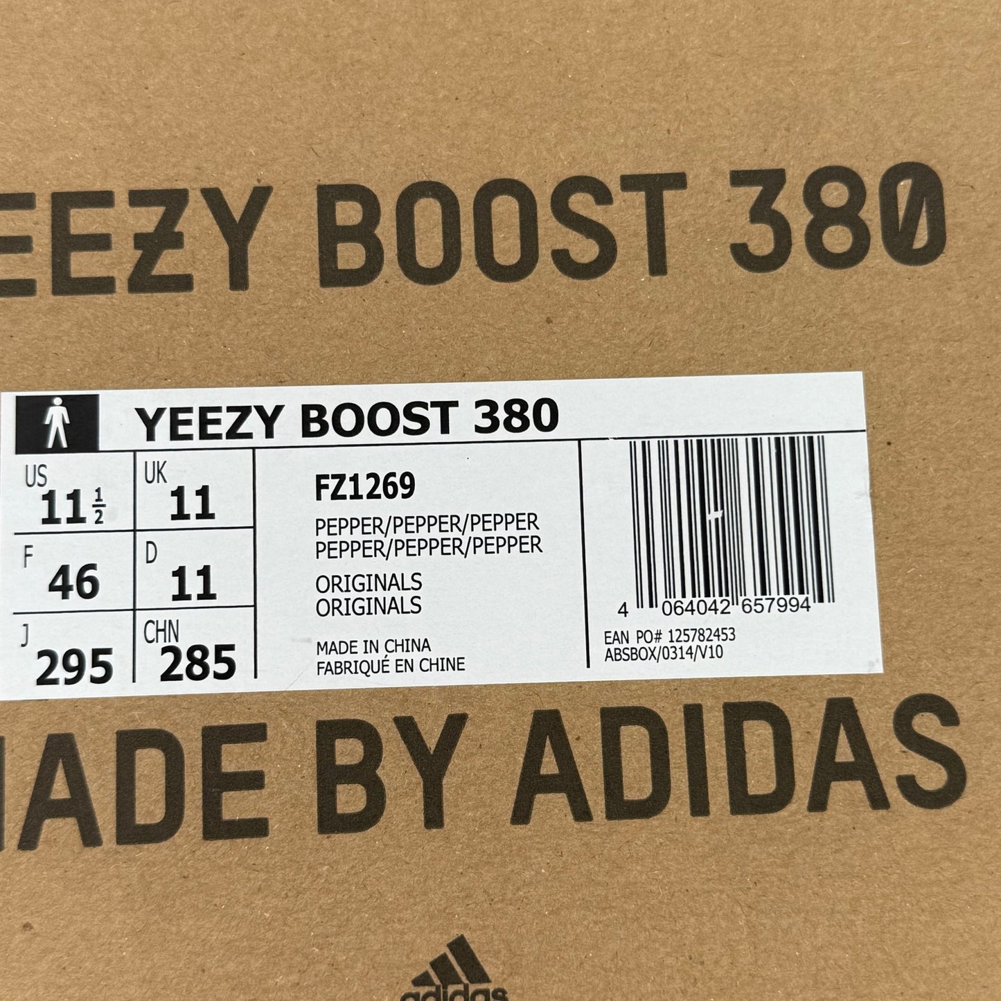 adidas Yeezy Boost 380 Pepper *pre - owned* SIZE 11.5 - Kicks Collective PA - adidas - FZ1269 - Men's Shoes - 11.5M/13W - Pre - Owned