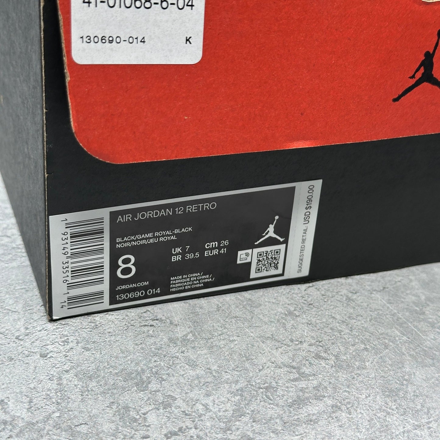 Jordan 12 Retro Black Game Royal *pre - owned* SIZE 8 - Kicks Collective PA - Jordan - 130690-014 - Men's Shoes - 8M/9.5W - Pre - Owned