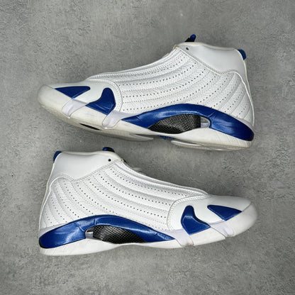 Jordan 14 Retro White Hyper Royal *pre-owned* SIZE 10.5