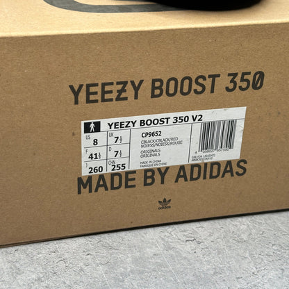 adidas Yeezy Boost 350 V2 Black Red *pre-owned* SIZE 8