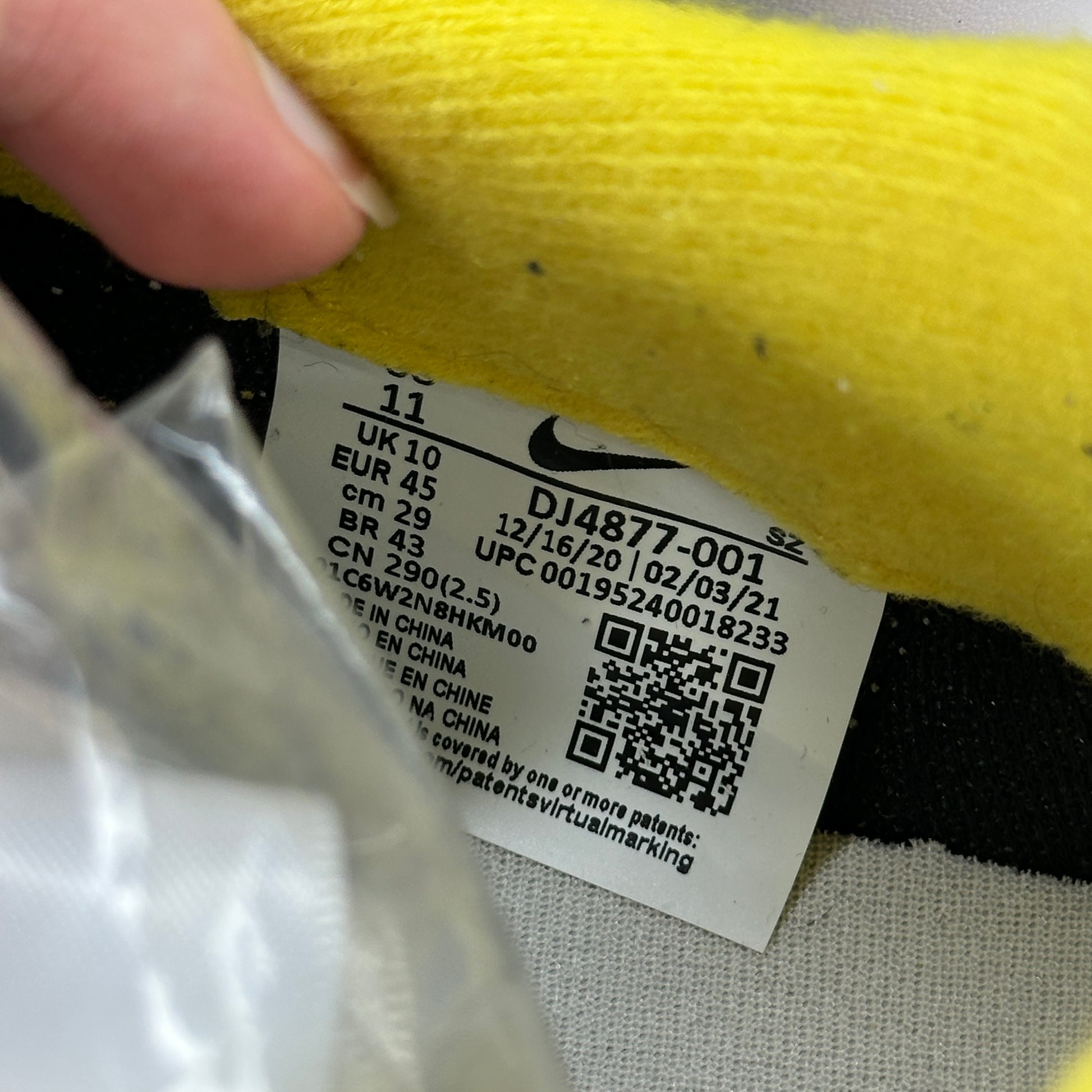 Nike LD Waffle sacai Undercover Black Bright Citron *pre-owned* SIZE 11