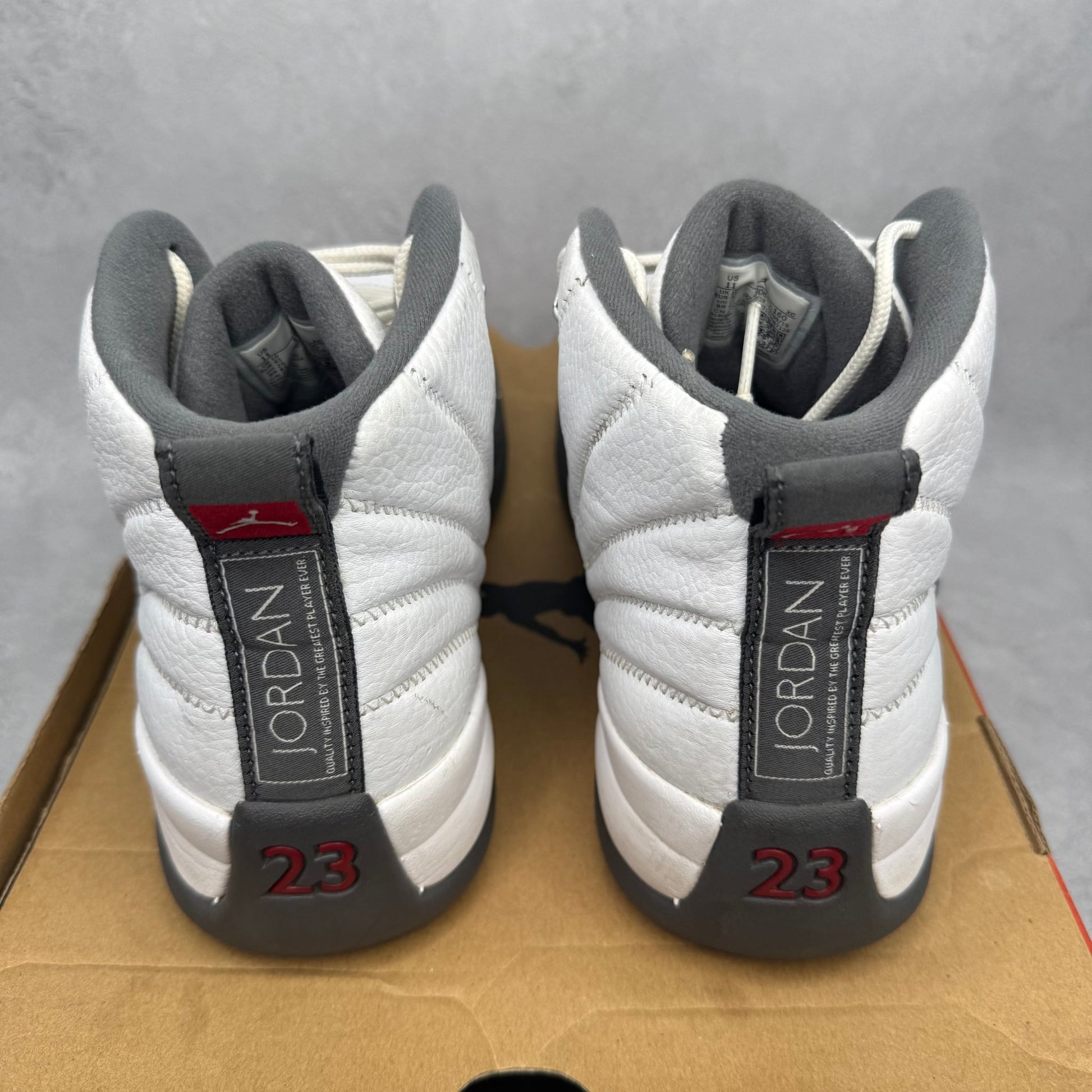 Jordan 12 Retro White Dark Grey *pre - owned* SIZE 11 - Kicks Collective PA - Jordan - 130690-160 - Men's Shoes - 11M/12.5W - Pre - Owned