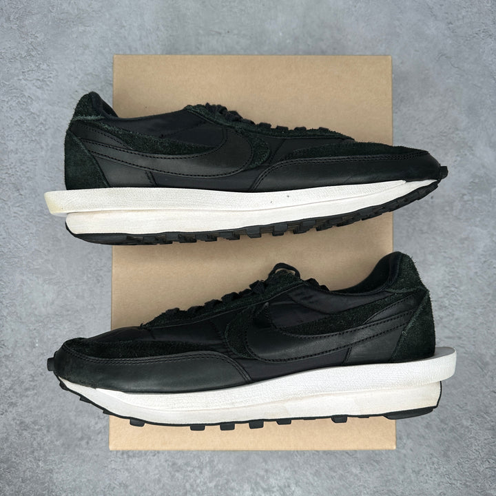 Nike LD Waffle sacai Black Nylon *pre-owned* SIZE 12