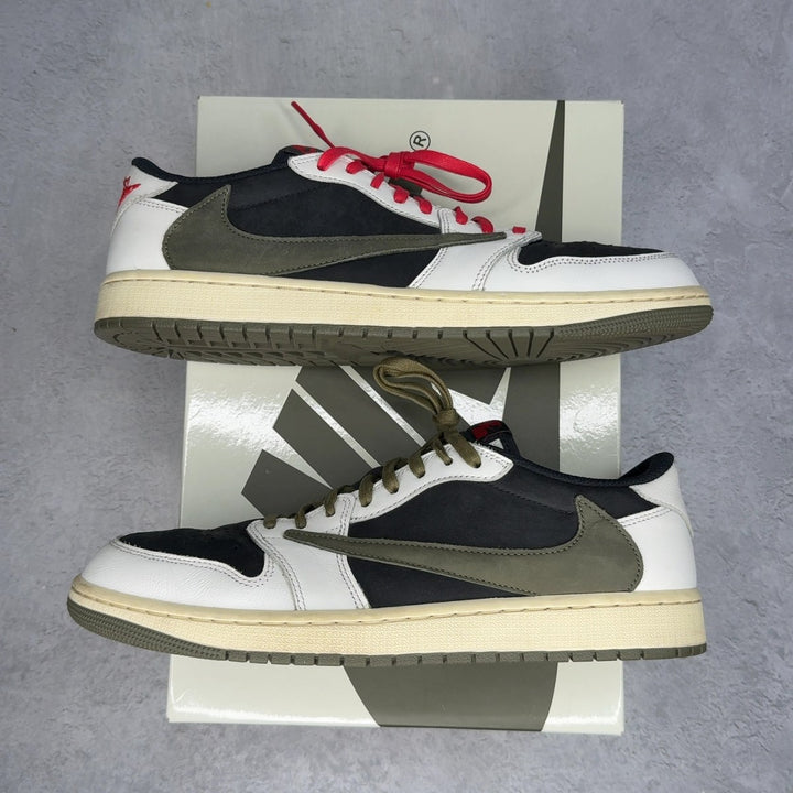 Jordan 1 Retro Low OG SP Travis Scott Olive (Women's) 13W (Pre-Owned) - Kicks Collective PA - Jordan - DZ4137-106-13W-PO-10 - Pre-Owned Sneakers - 13W