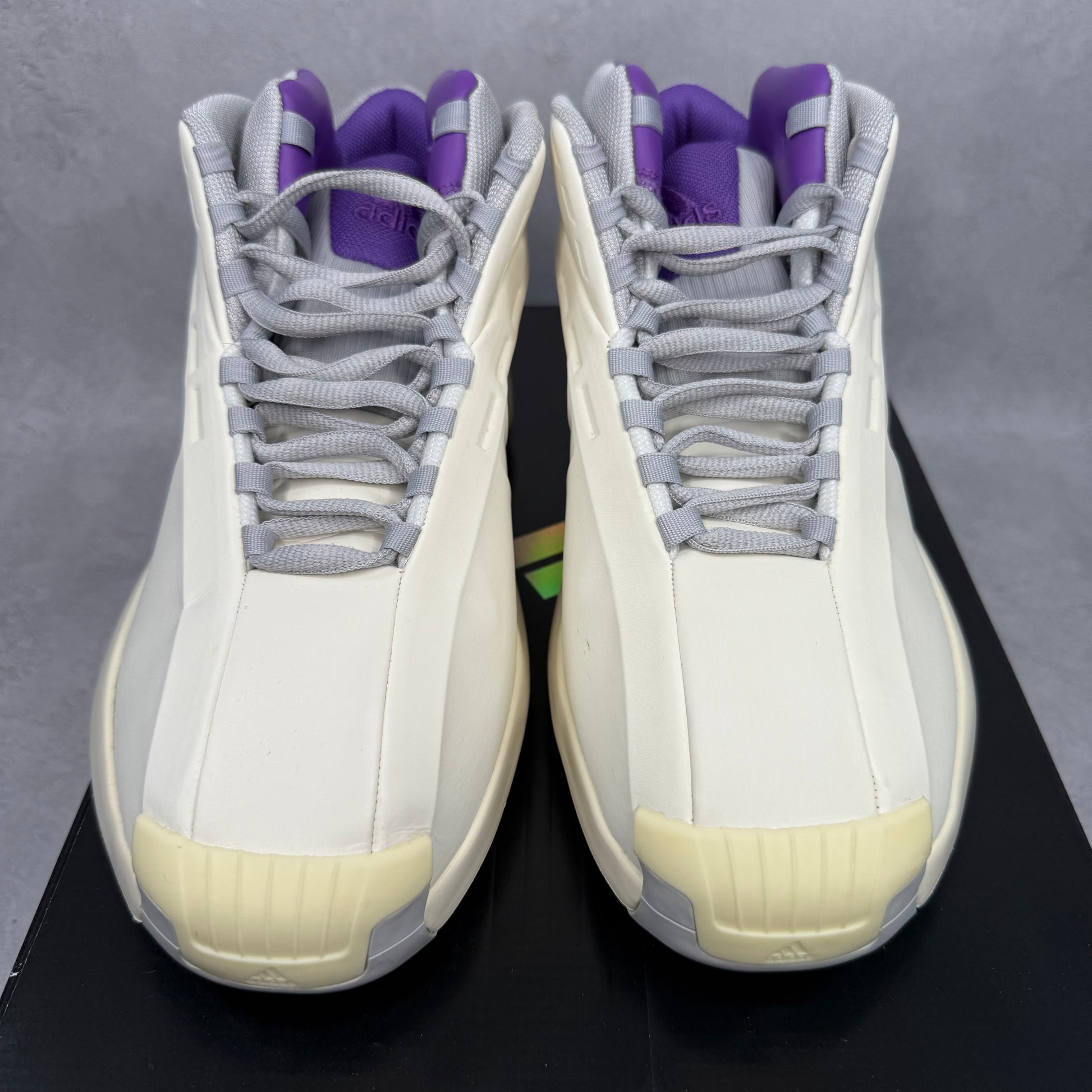 adidas Crazy 1 Cream White Active Purple *pre-owned* SIZE 11.5