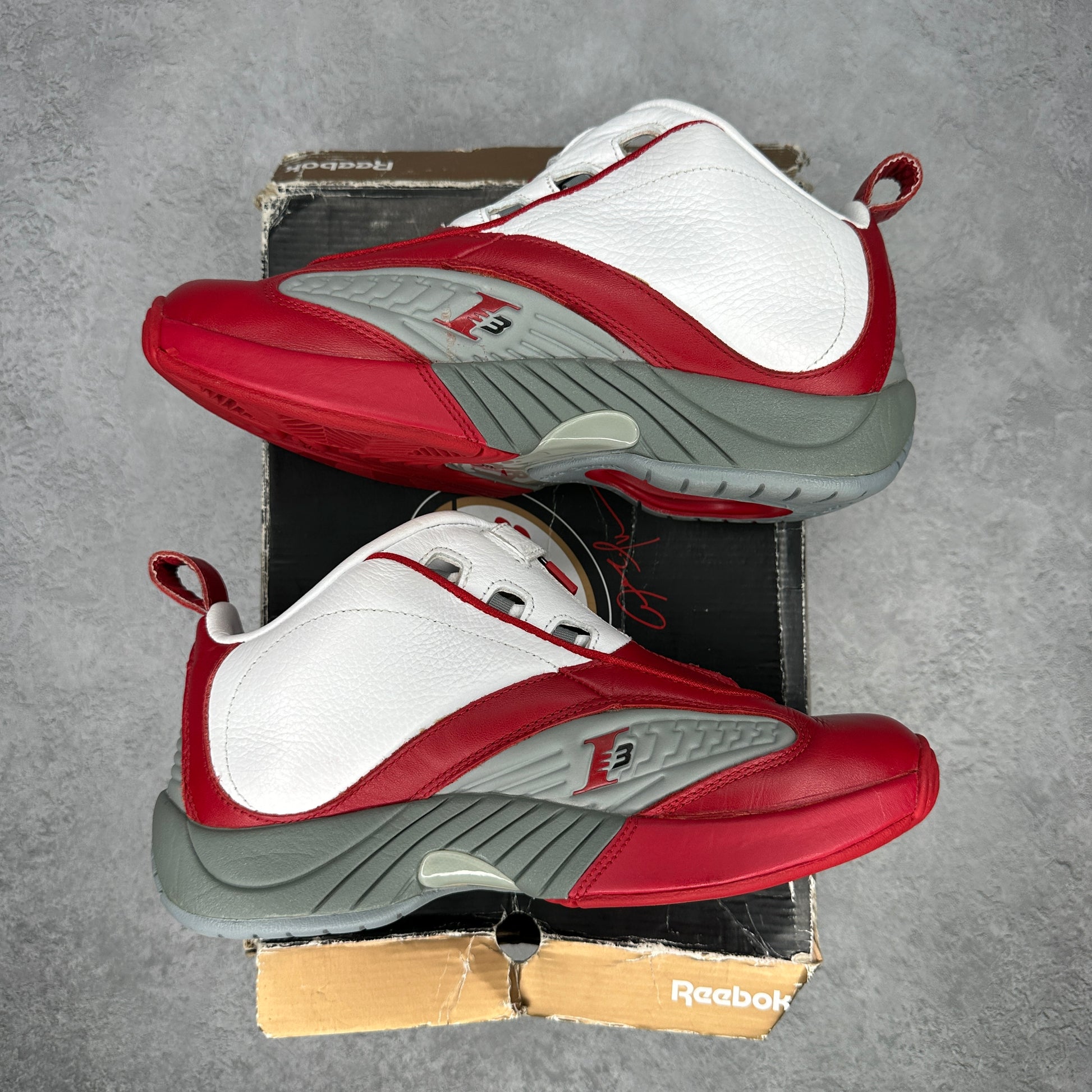 Reebok Answer IV White Red (2012/2017) *pre-owned* SIZE 8.5