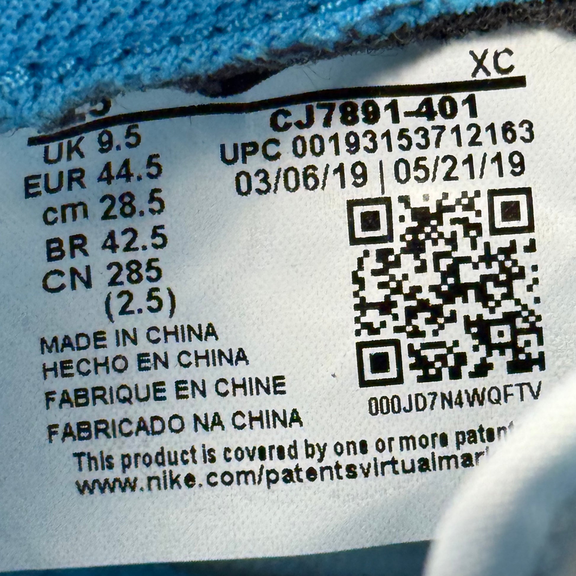 Jordan 1 Low SB UNC *pre-owned* SIZE 10.5