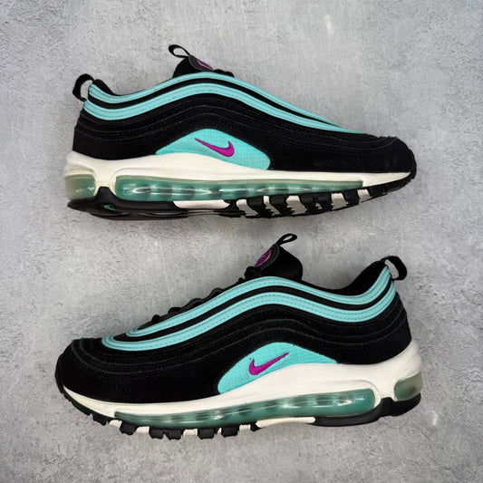 Nike Air Max 97 Black Hyper Violet (GS) *pre - owned* SIZE 7Y - Kicks Collective PA - Nike - 921522-015 - Men's Shoes - 7Y - Pre - Owned - No Box