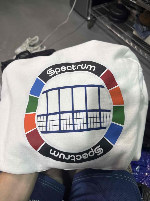 Nike Spectrum NBA Sixers White Hoodie Size XLarge