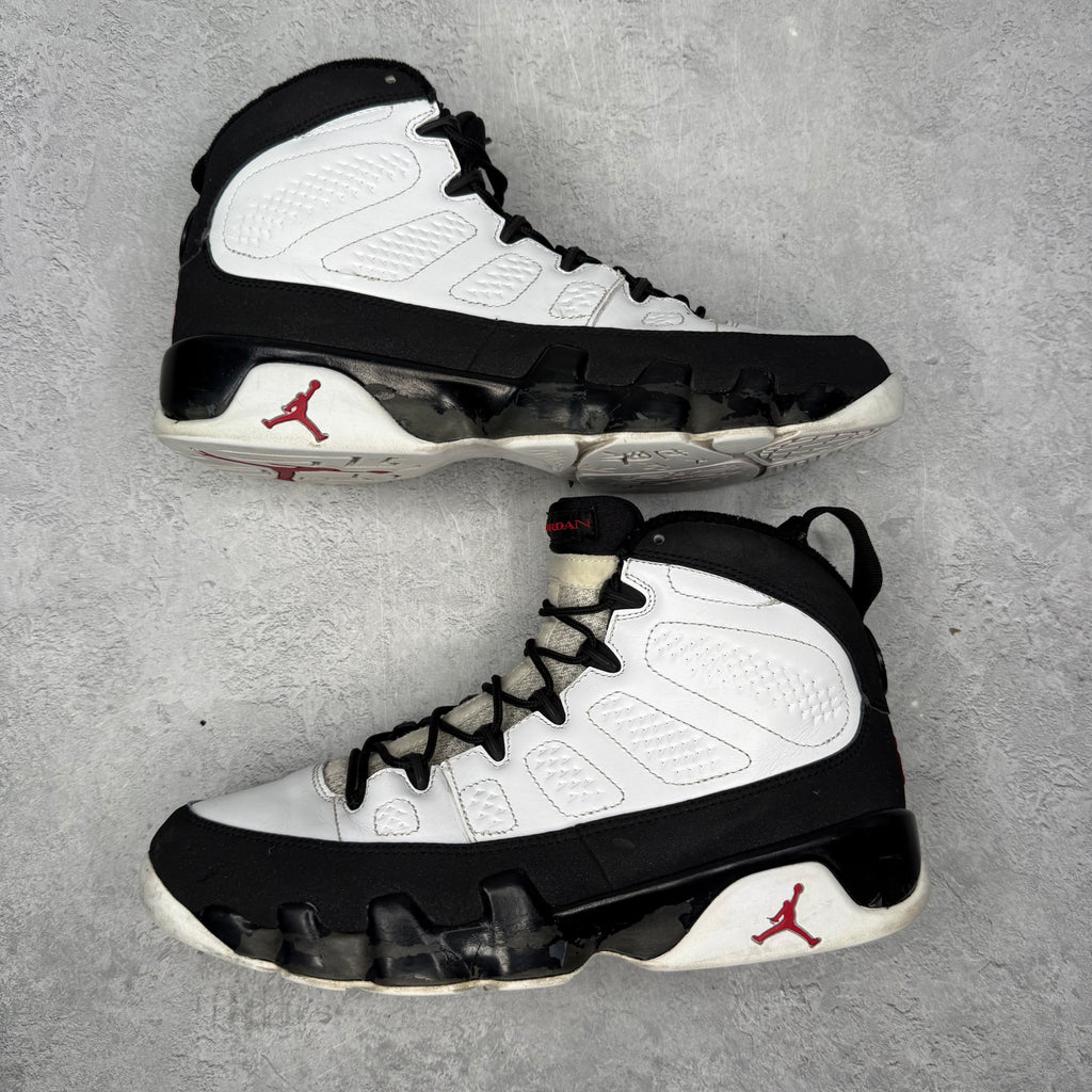 Jordan 9 Retro White Black Red (2010) *pre-owned* SIZE 7.5