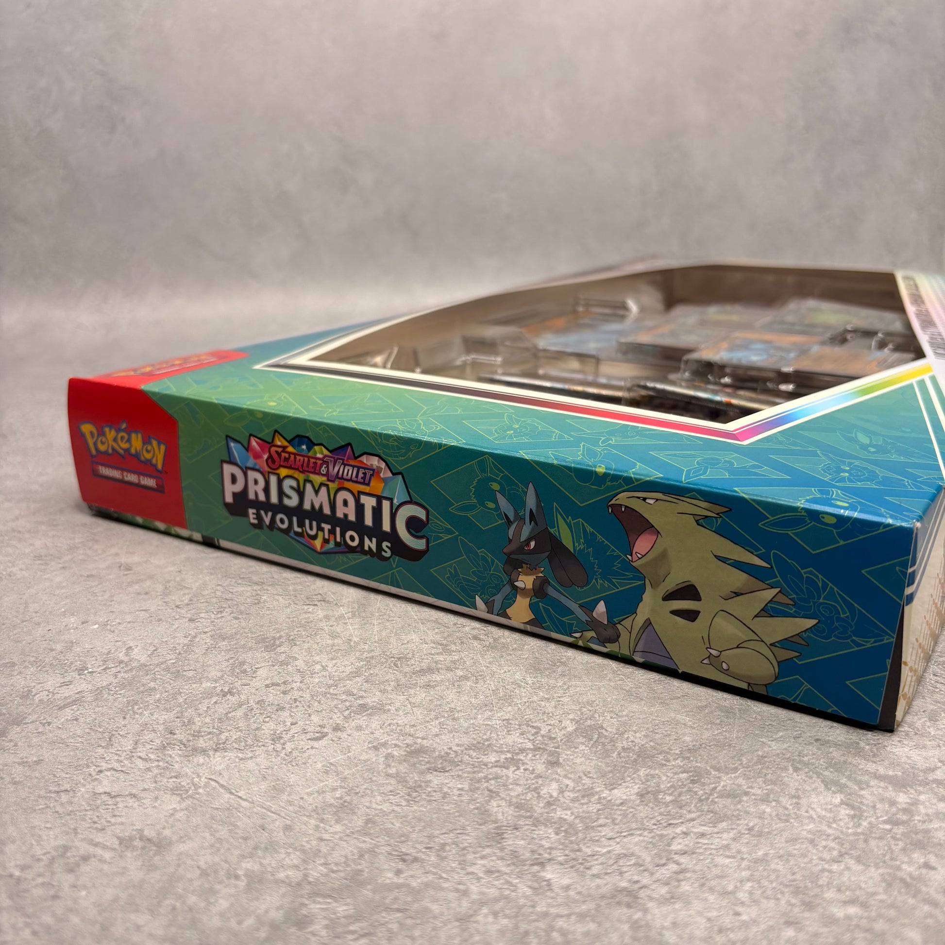2025 Pokémon Scarlet & Violet Prismatic Evolutions Lucario ex & Tyranitar ex Premium Collection (Sam's Club Exclusive)