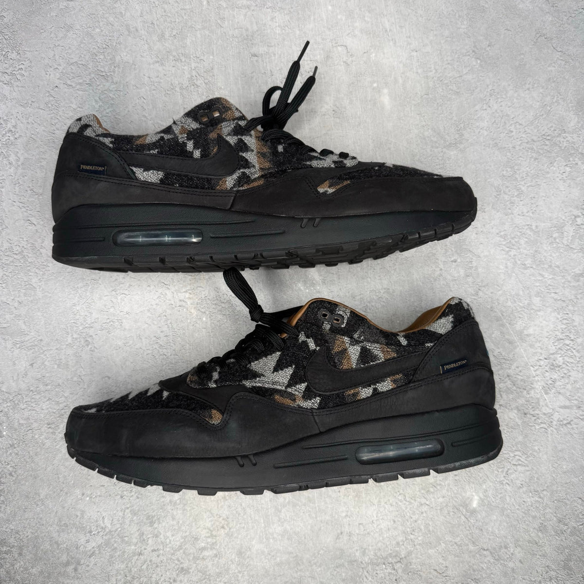Nike Air Max 1 QS Pendleton Black Grey *pre-owned* SIZE 15 - Kicks Collective PA - Nike - 825861-004 - Men's Shoes - 15M/16.5W - Brand New