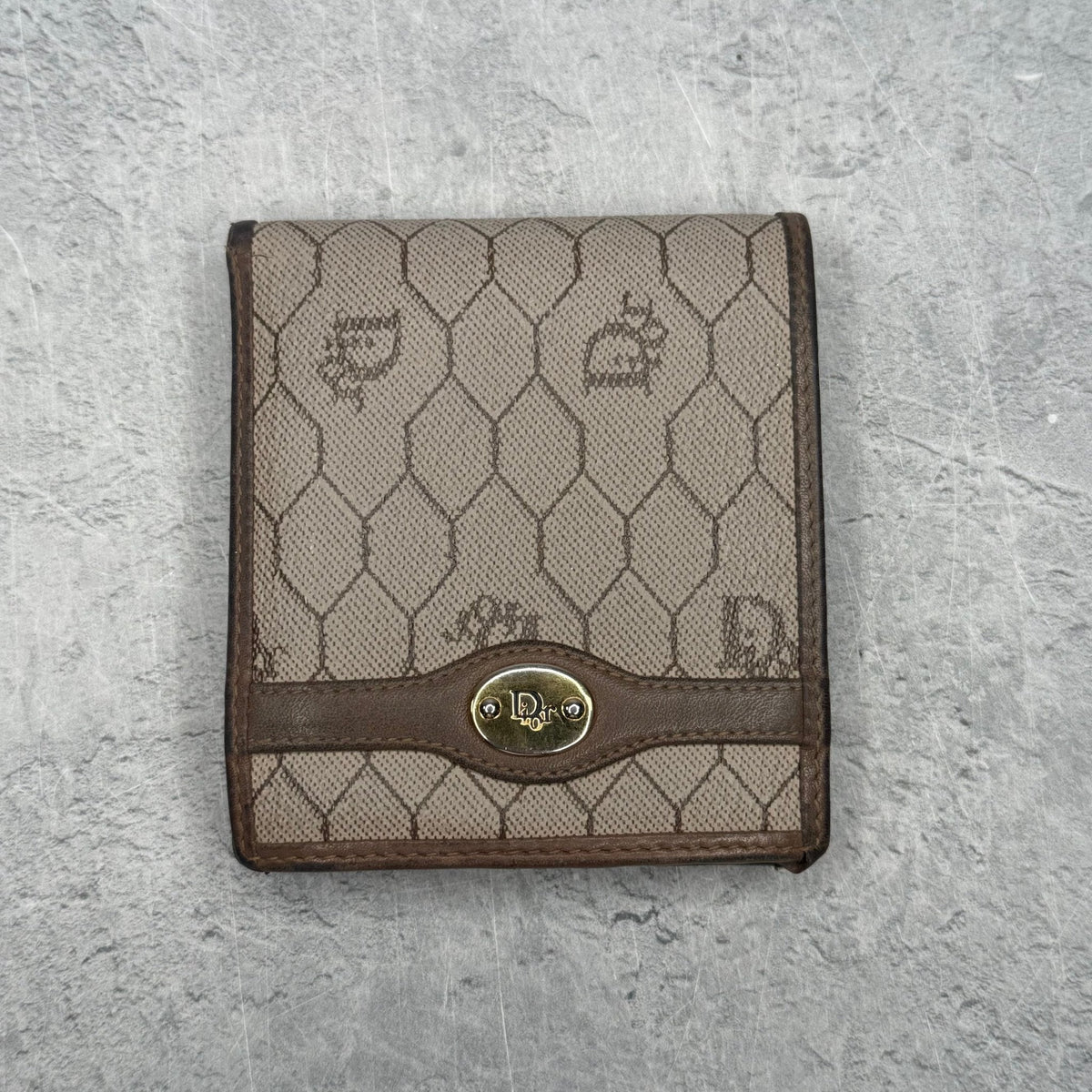 Christian Dior Honeycomb Leather BiFold Wallet - Image 1