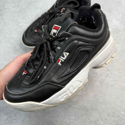 Fila Disruptor II Premium Black *pre-owned* SIZE 6.5Y