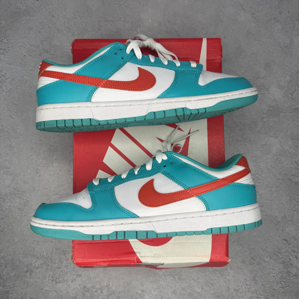 Nike Dunk Low Miami Dolphins *pre - owned* SIZE 10.5 - Kicks Collective PA - Nike - DV0833-102 - Men's Shoes - 10.5M/12W - Pre - Owned