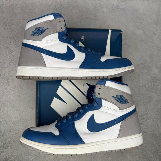 Jordan 1 Retro High OG True Blue *pre - owned* SIZE 12 - Kicks Collective PA - Jordan - DZ5485-410 - Men's Shoes - 12M/13.5W - Pre - Owned - Original Box (Damaged)