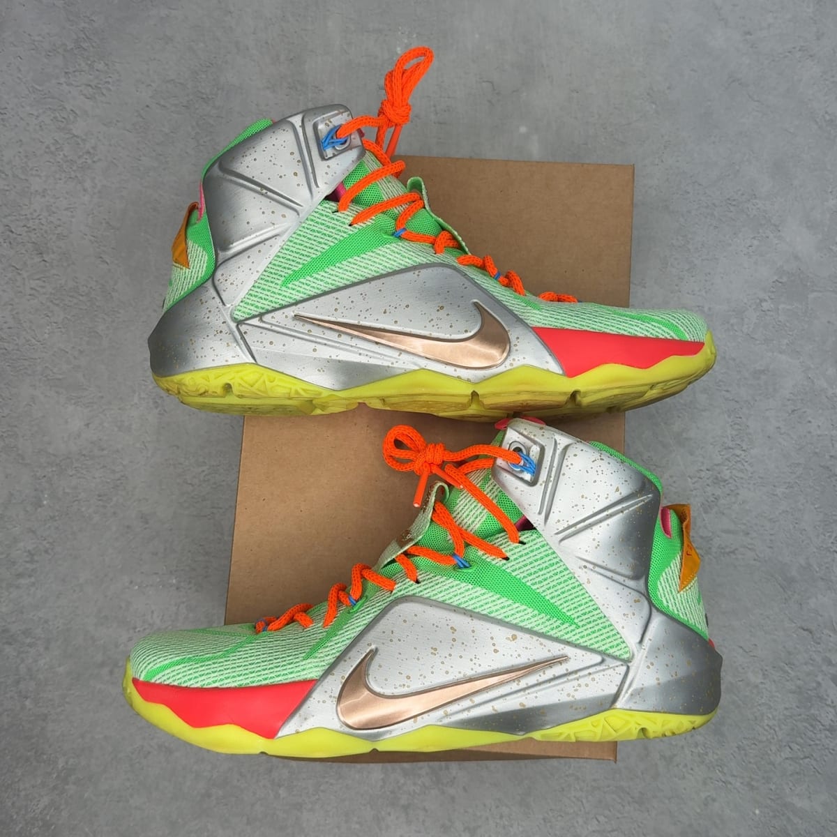 Nike LeBron 12 NikeiD Multicolor Melon 11 11 (Pre-Owned) - front