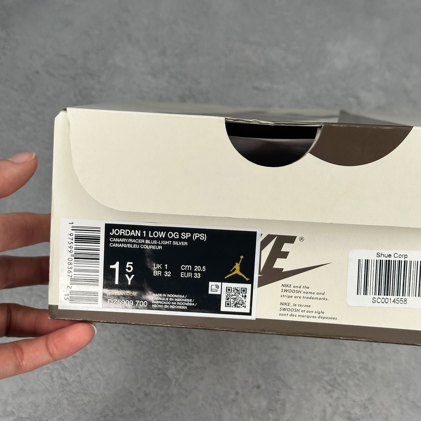 Jordan 1 Retro Low OG SP Travis Scott Canary (PS)