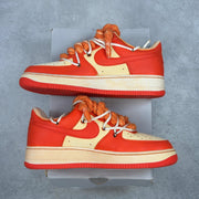 Nike Air Force 1 Low White Orange Custom (2021) 10 (Pre-Owned) - back