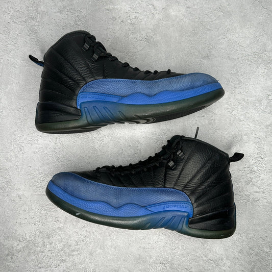 Jordan 12 Retro Black Game Royal *pre - owned* SIZE 10 - Kicks Collective PA - Jordan - 130690 - 014 - Men's Shoes - 10M/11.5W - Pre - Owned