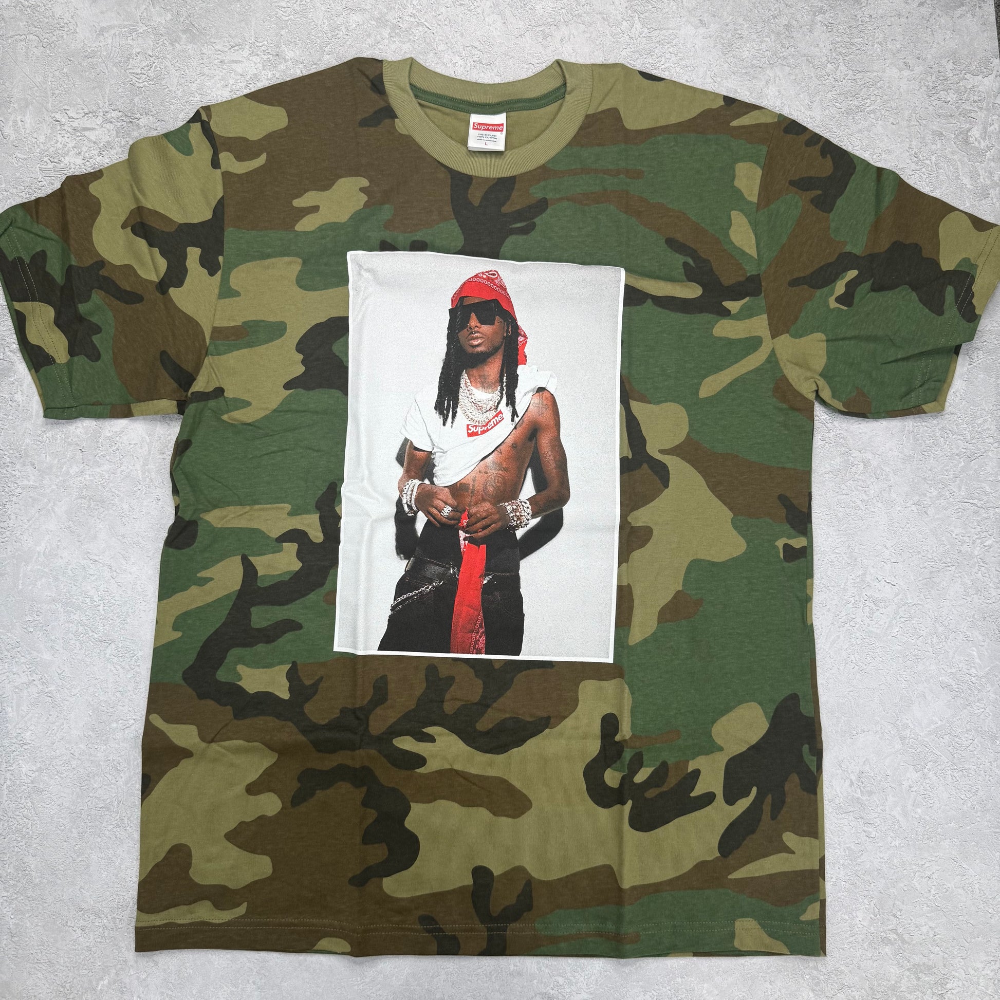 Supreme Playboi Carti Tee Camo SIZE L