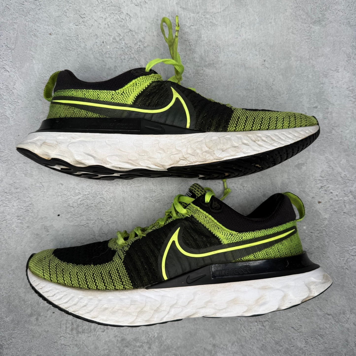 Nike React Infinity Run Flyknit 2 Volt Black *pre - owned* SIZE 10.5 - Kicks Collective PA - Nike - CT2357-700 - Men's Shoes - 10.5M/12W - Pre - Owned - No Box