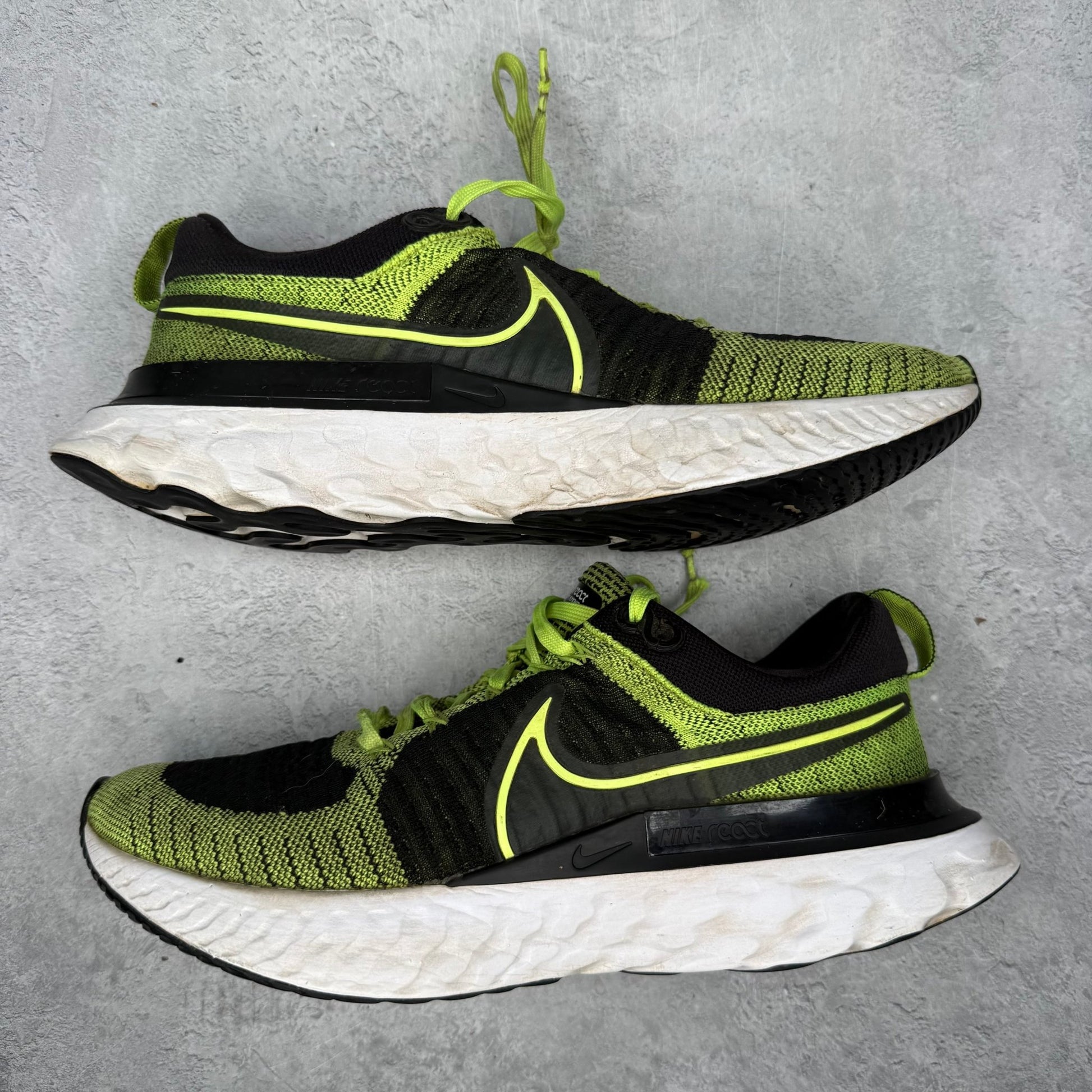 Nike React Infinity Run Flyknit 2 Volt Black *pre - owned* SIZE 10.5 - Kicks Collective PA - Nike - CT2357-700 - Men's Shoes - 10.5M/12W - Pre - Owned - No Box