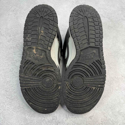 Nike Dunk Low Black Bright Mandarin Mini Swoosh (GS) *pre-owned* SIZE 6.5Y