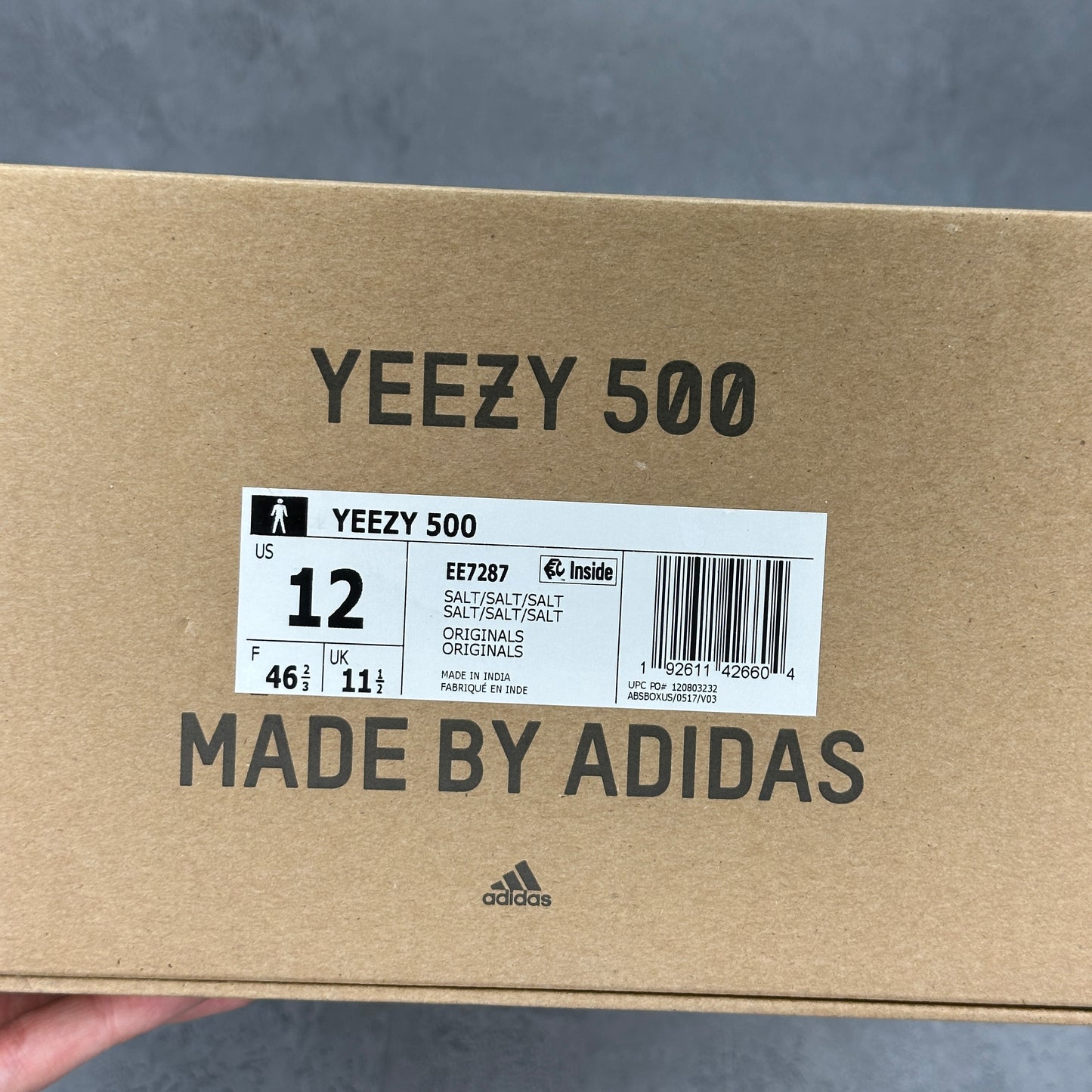 adidas Yeezy 500 Salt VNDS *pre-owned* SIZE 12