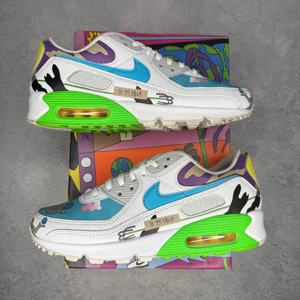 Nike Air Max 90 Flyleather Ruohan Wang *pre-owned* SIZE 9