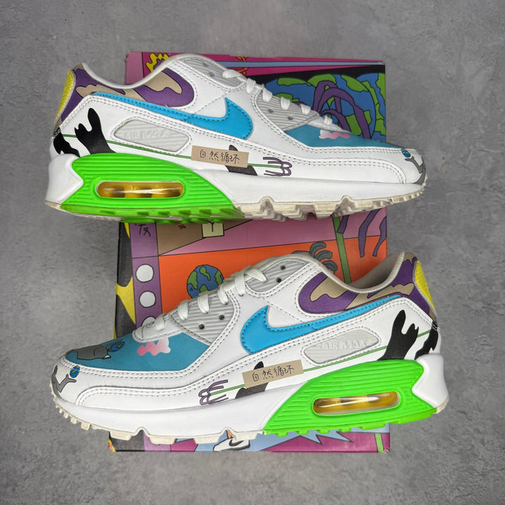 Nike Air Max 90 Flyleather Ruohan Wang *pre-owned* SIZE 9 - Kicks Collective PA - Nike - CZ3992-900 - Men's Shoes - 9M/10.5W - Pre-Owned