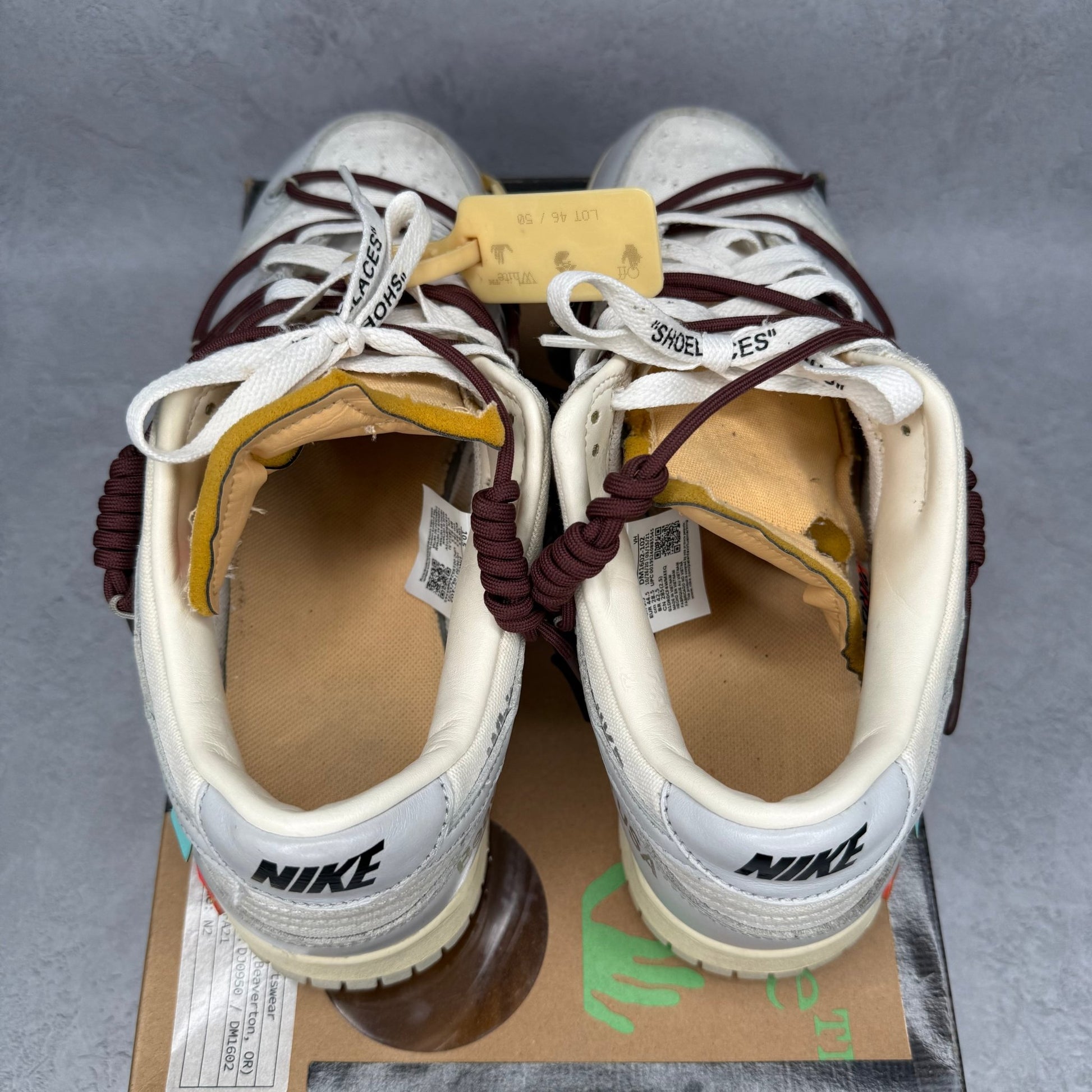Nike Dunk Low Off - White Lot 46 *pre - owned* SIZE 10.5 - Kicks Collective PA - Nike - DM1602-102 - Men's Shoes - 10.5M/12W - Pre - Owned