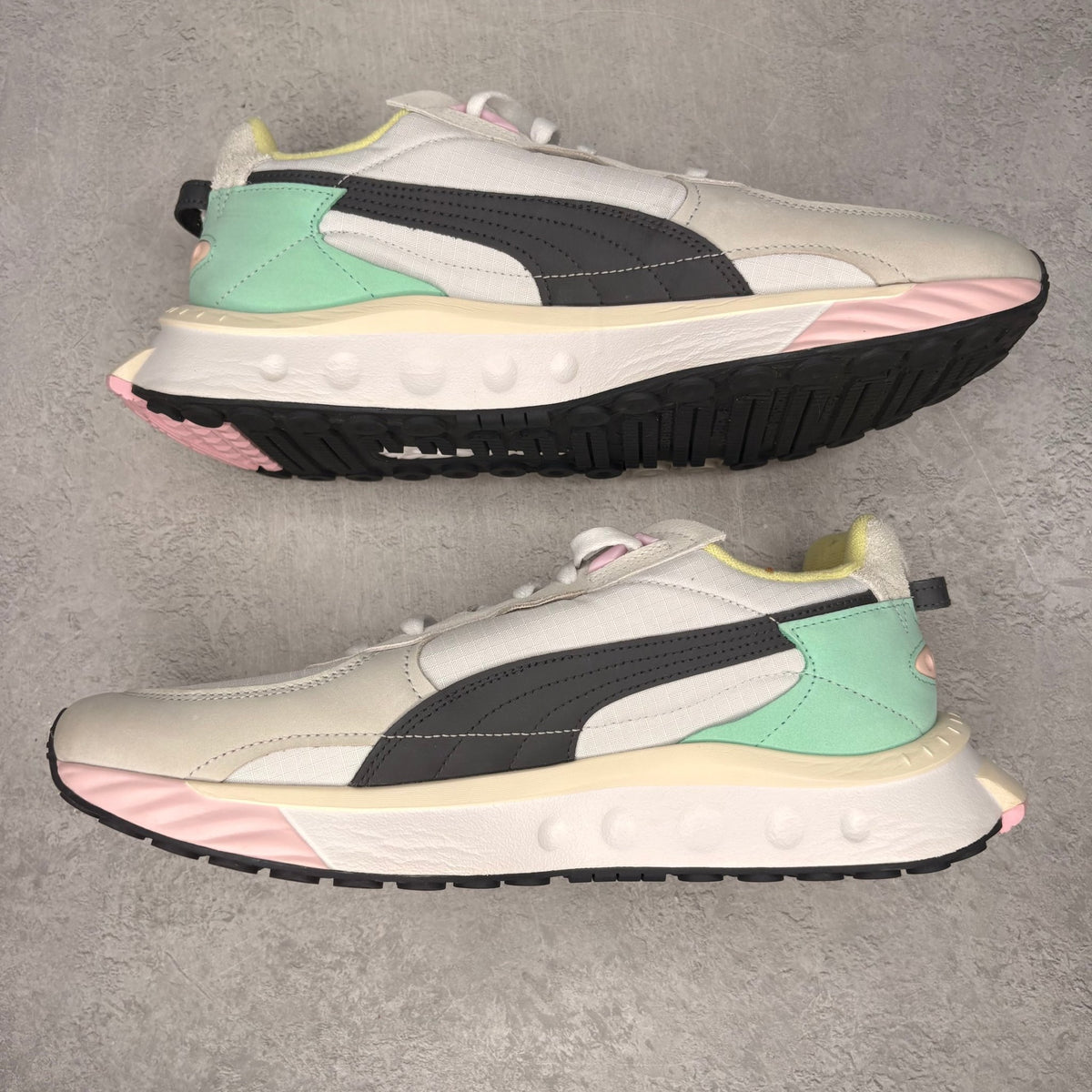 Puma Wild Rider Layers Layers White Ebony *pre - owned* SIZE 12 - Kicks Collective PA - Puma - 380697-03 - Men's Shoes - 12M/13.5W - Pre - Owned - No Box