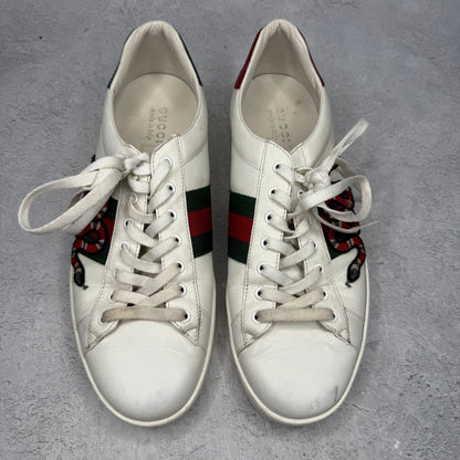 Gucci Ace Embroidered Snake *pre - owned* SIZE 13 - Kicks Collective PA - Gucci - 456230 A38G0 9064/456230 02JP0 9064 - Men's Shoes - 13M/14.5W - Pre - Owned - No Box