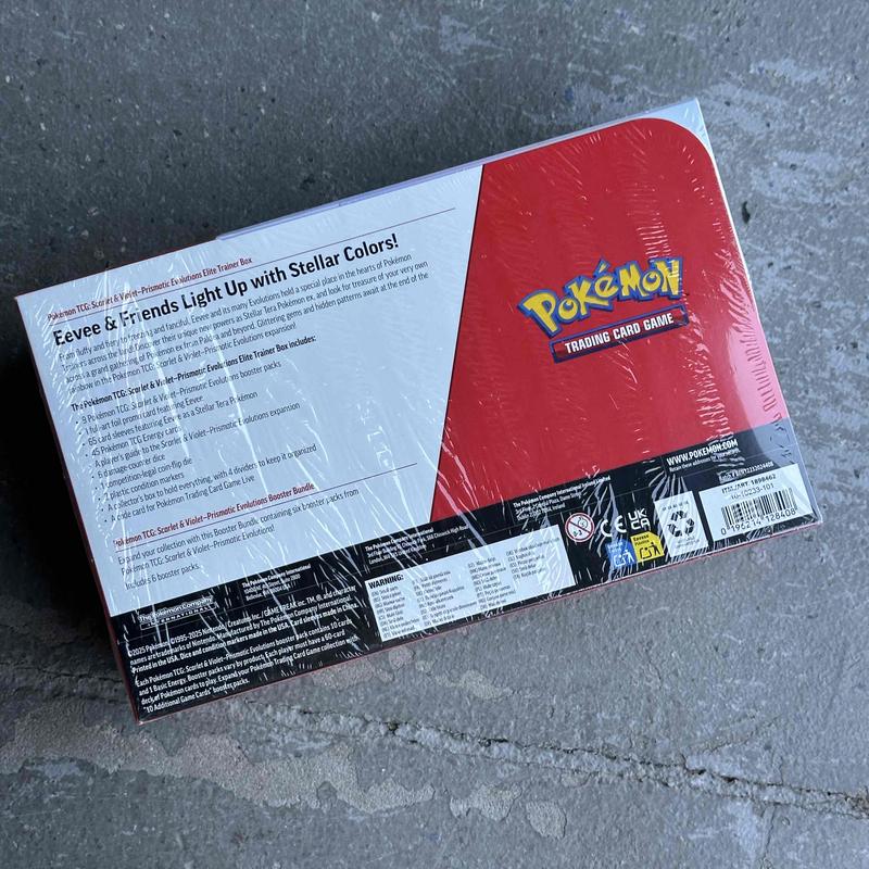 Pokemon Pristmatic Evolutions Elite Trainer Box + Booster Costco Bundle 2025 Pokémon Scarlet & Violet 