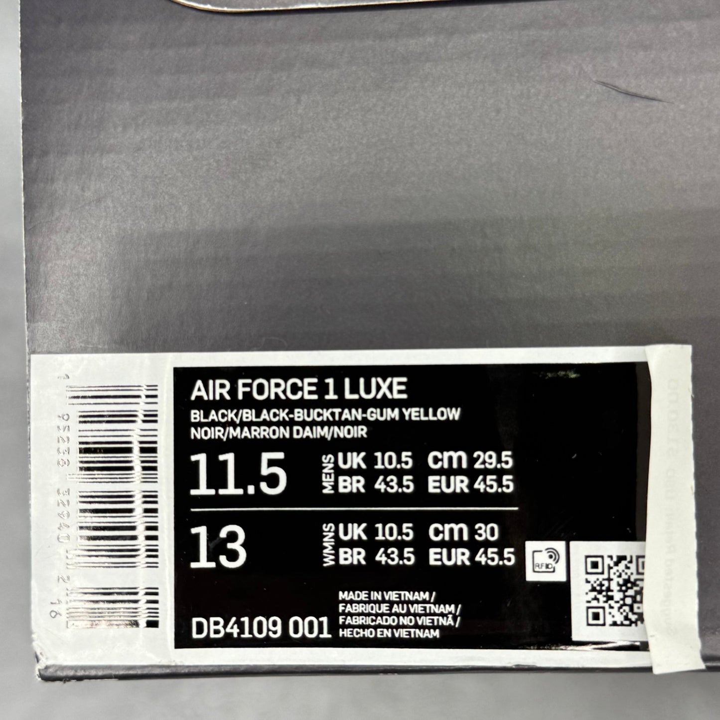 Nike Air Force 1 Low Luxe Black Gum - Kicks Collective PA - Nike - DB4109 - 001 - Men's Shoes - 11.5M/13W - Brand New
