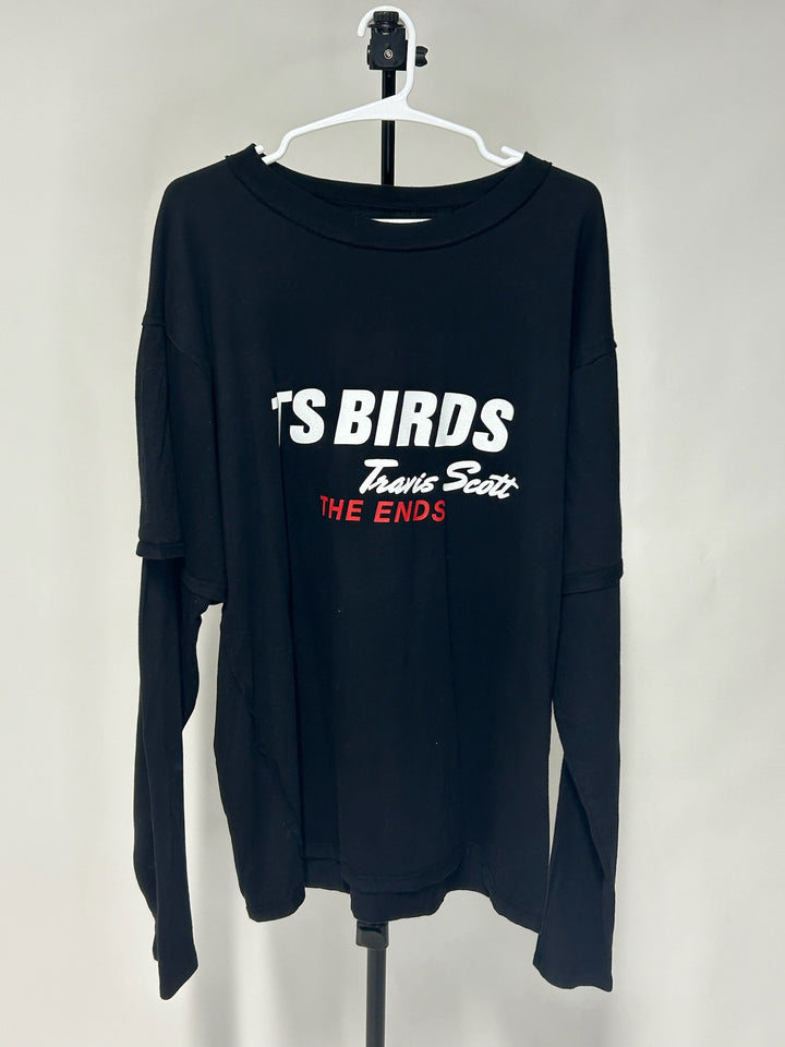 Travis Scott TS Birds The Ends Long Sleeve Tee Black *pre-owned* SIZE L - Kicks Collective PA - Travis Scott - TRAVIS-FG5YMVZ8 - Apparel - L - Pre-Owned - No Box