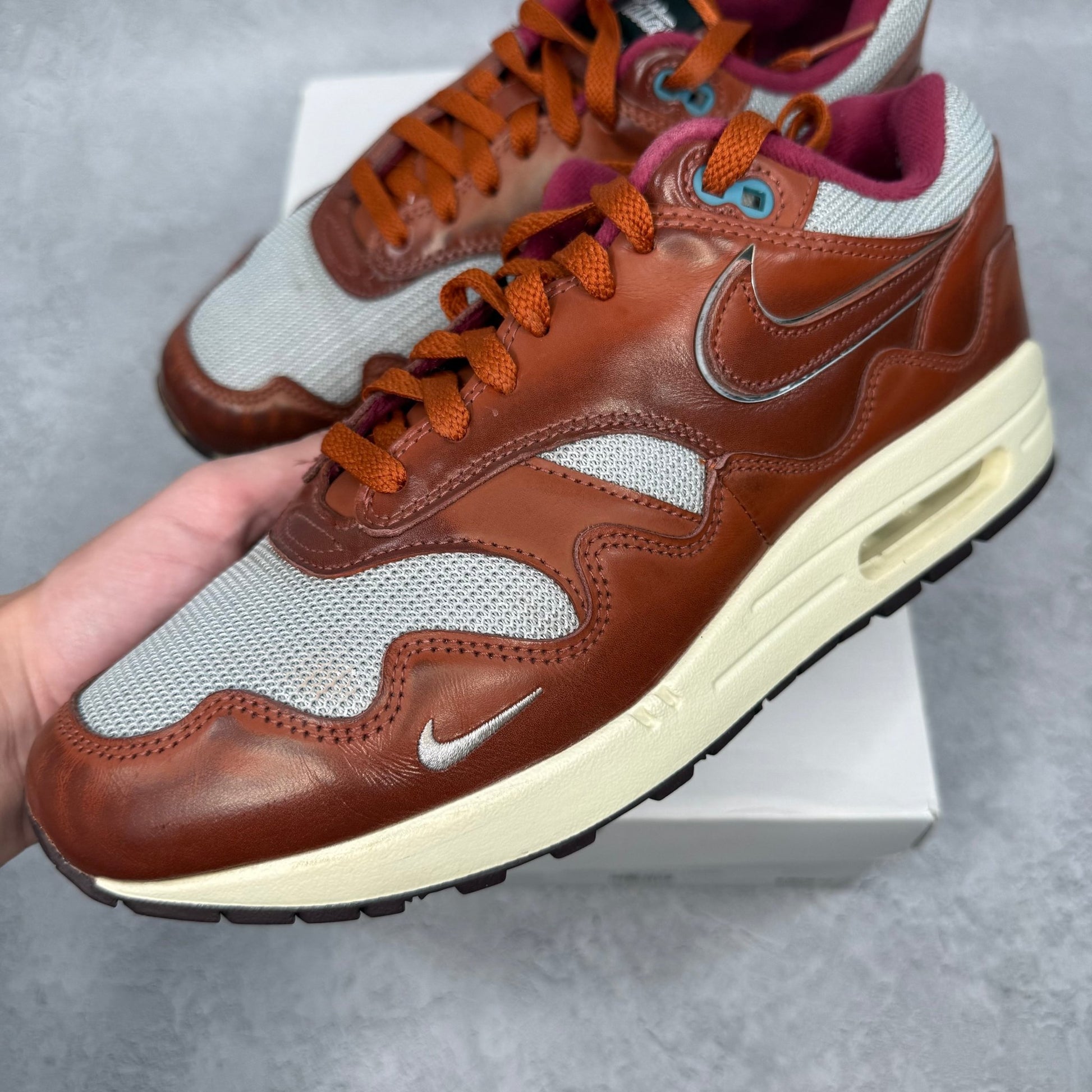Nike Air Max 1 Patta The Next Wave Dark Russett *pre - owned* SIZE 10 - Kicks Collective PA - Nike - DO9549 - 200 - Men's Shoes - 10M/11.5W - Pre - Owned